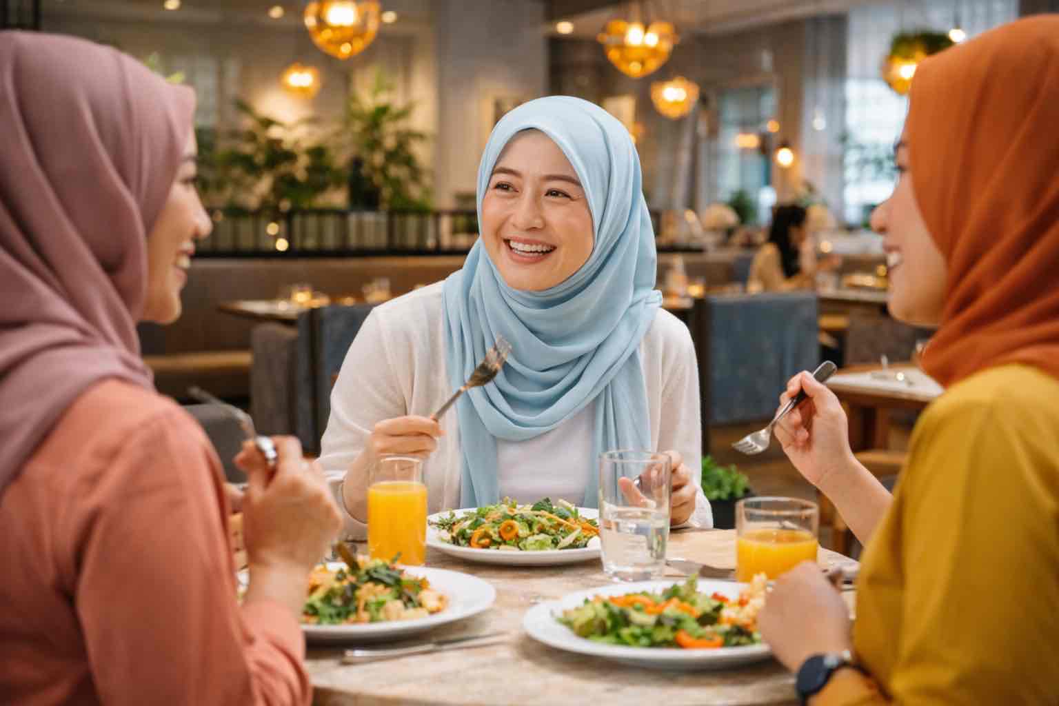 Wanita bersinar dengan kulit sehat dan cerah