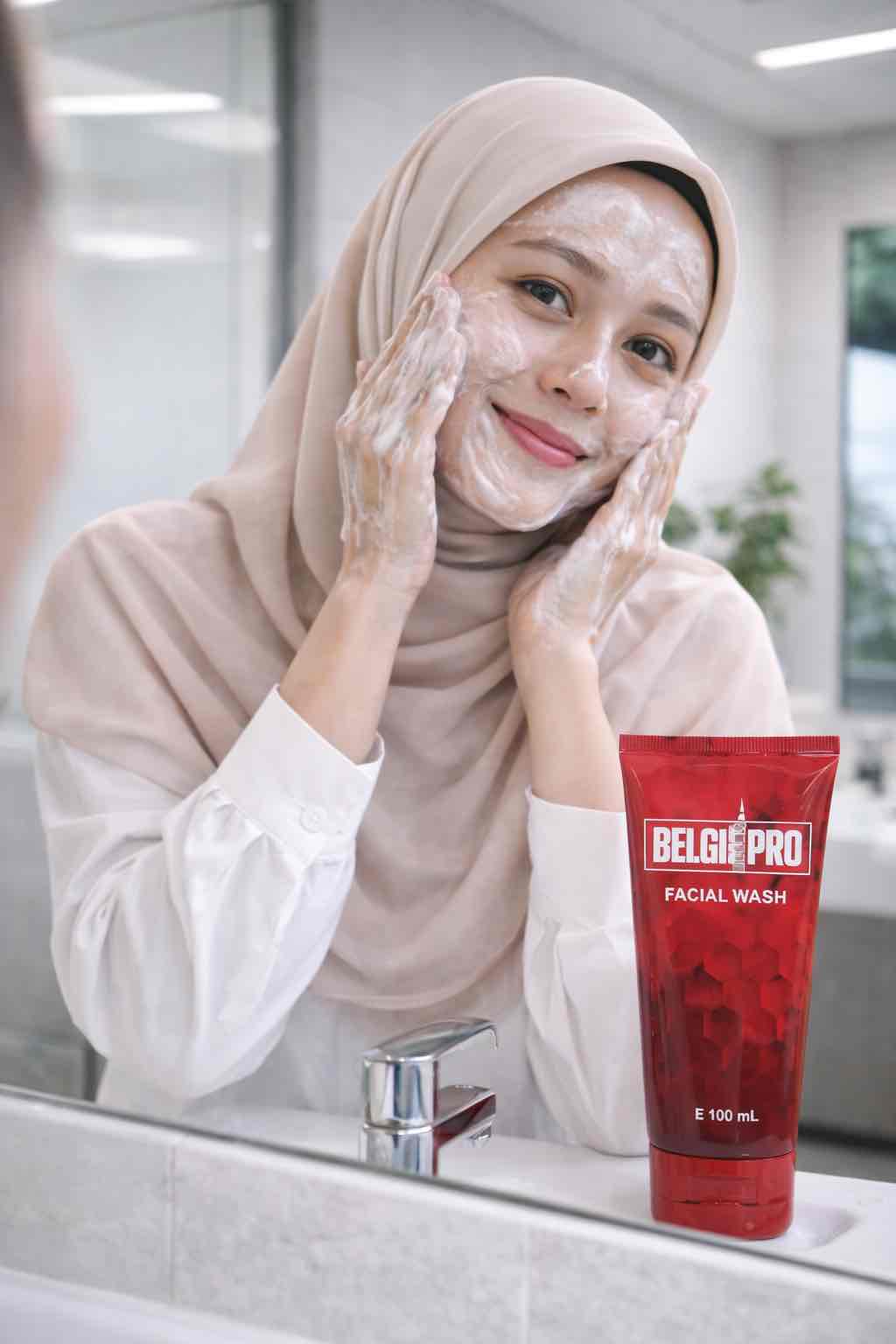 Bersihkan wajah